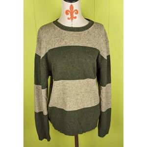 VTG American Eagle Vintage Slim Fit Men L Pullover Sweater Cotton Wool Striped